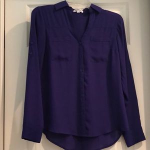 Express Collared purple button down shirt